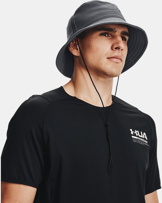 Men's UA Iso-Chill ArmourVent™ Bucket Hat, Gray, pdpMainDesktop image number 2